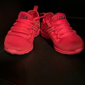 Toddler size 5 red fila